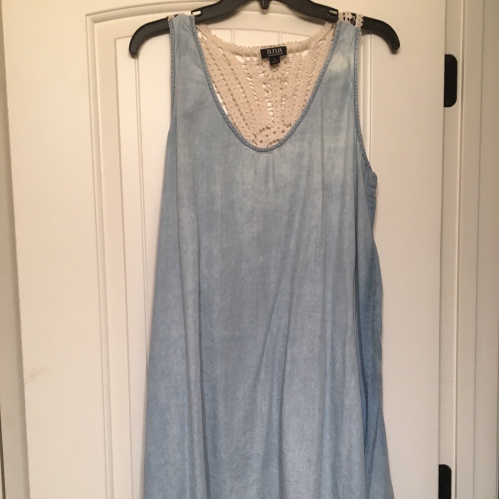 Jean dress with lacey back